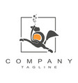 silhouette of diver icon diver drawn in cartoon vector image vector image
