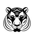 tiger face background black and white vector image vector image