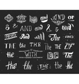vintage hand drawn ampersands and catchwords vector image