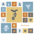 christmas and winter icons collection vector image