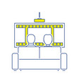cinema sofa icon vector image