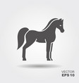 horse outline icon with editable vector image vector image