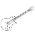 outline blues guitar vector image