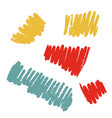 textured crayon stroke set grunge chalk vector image