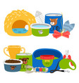 accessories for dogs and cats isolated vector image vector image