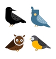 birds set isolated vector image vector image