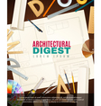 construction architect tools vector image