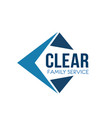 icon of letter c for company or brand vector image