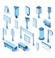 isometric street outdoor media advertising 3d vector image vector image