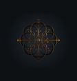 old gold sacred seal of powerful energy sigil vector image