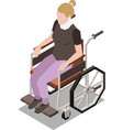 victim on wheelchair composition vector image vector image