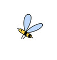 cute flying bee isolated element insect character vector image