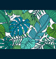 seamless pattern with palm leaves vector image