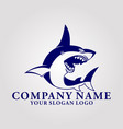 shark letter c logo vector image