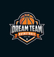 basketball club logo vector image
