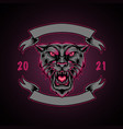 black panther mascot vector image vector image