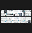 geometric blue presentation templates elements vector image vector image
