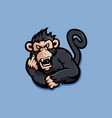 monkey mascot vector image vector image