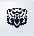 bear head logo mascot emblem vector image