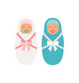 girl and boy babies vector image