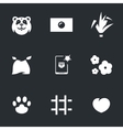 set of panda vector image