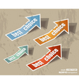 distressed arrow vector image vector image