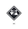 wc isolated icon simple element from traffic vector image