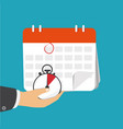 alarm and calendar date and time icon vector image