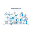 business analysis data analytics and research vector image