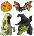 halloween characters vector image