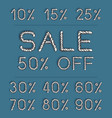 set sale labels for discount season vector image vector image
