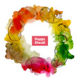 watercolor diwali background vector image vector image