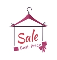 best price sale banner fashionable clothes vector image