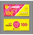 gift voucher template vector image vector image