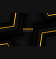 modern black gaming background with yellow angles vector image vector image