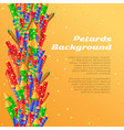 petards background pyrotechnics colorful rockets vector image vector image