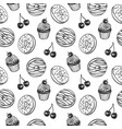 seamless pattern with sweets vector image vector image