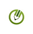 green pencil logo vector image vector image