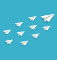 leadership airplane paper plane origami vector image