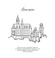 neuschwanstein castle line icon black vector image