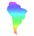 spectrum dot south america map vector image