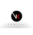 vk logo letter design vector image