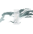 brush stroke texture with japanese ocean wave vector image vector image