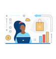 sales in retail store woman shopaholic using vector image vector image