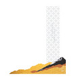 abstract art landscape with geometric pattern vector image vector image