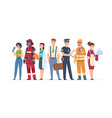 characters professions factory workers business vector image