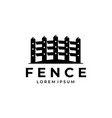 fence logo line art design vector image