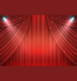 theater curtains background realistic red drapes vector image vector image