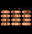 huge big collection of bronze gradients vector image vector image