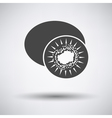 kiwi icon on gray background vector image vector image